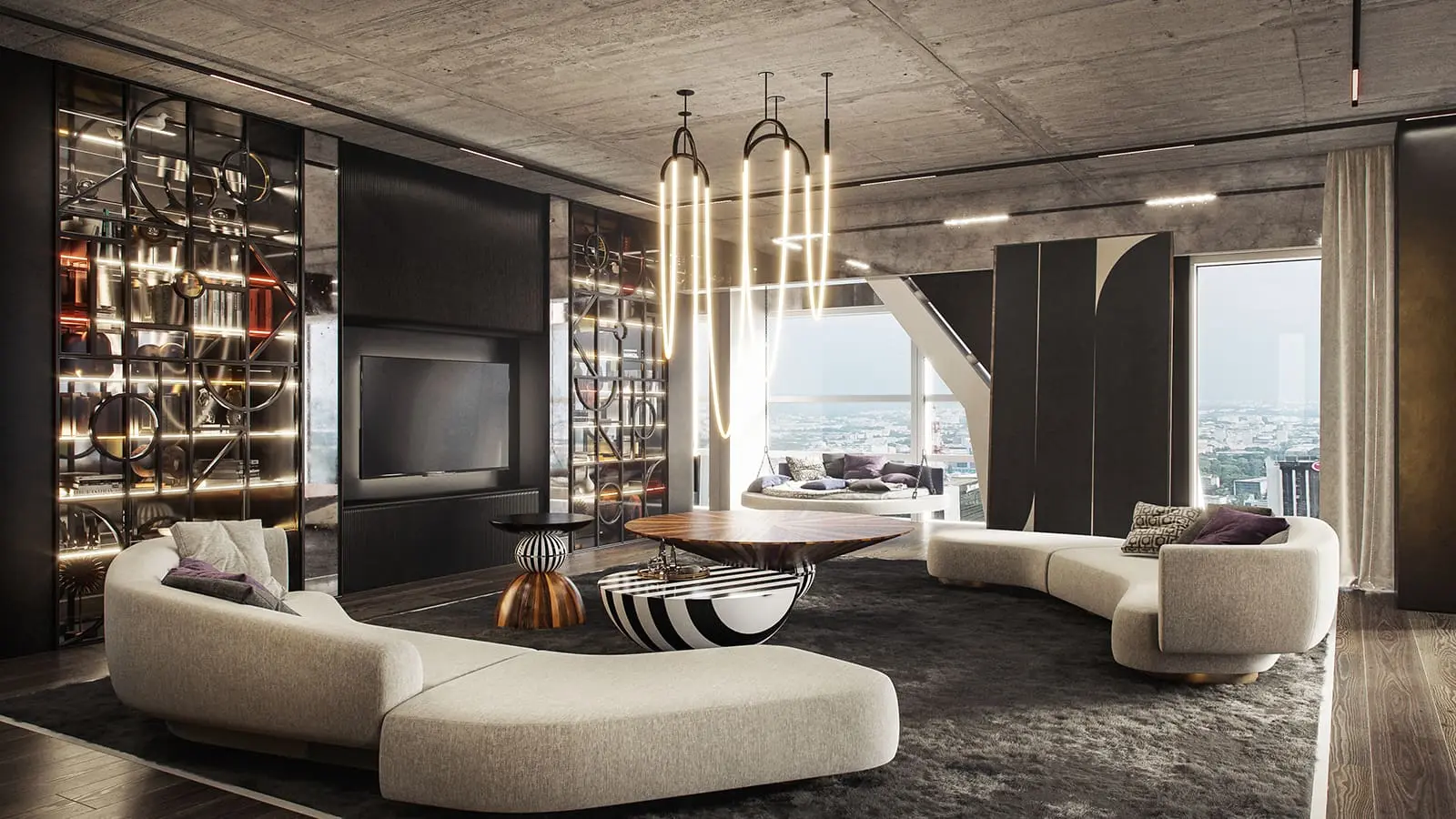 Złota 44 — Apartment Facing the Palace of Culture — Warszawa, Śródmieście — Interior design