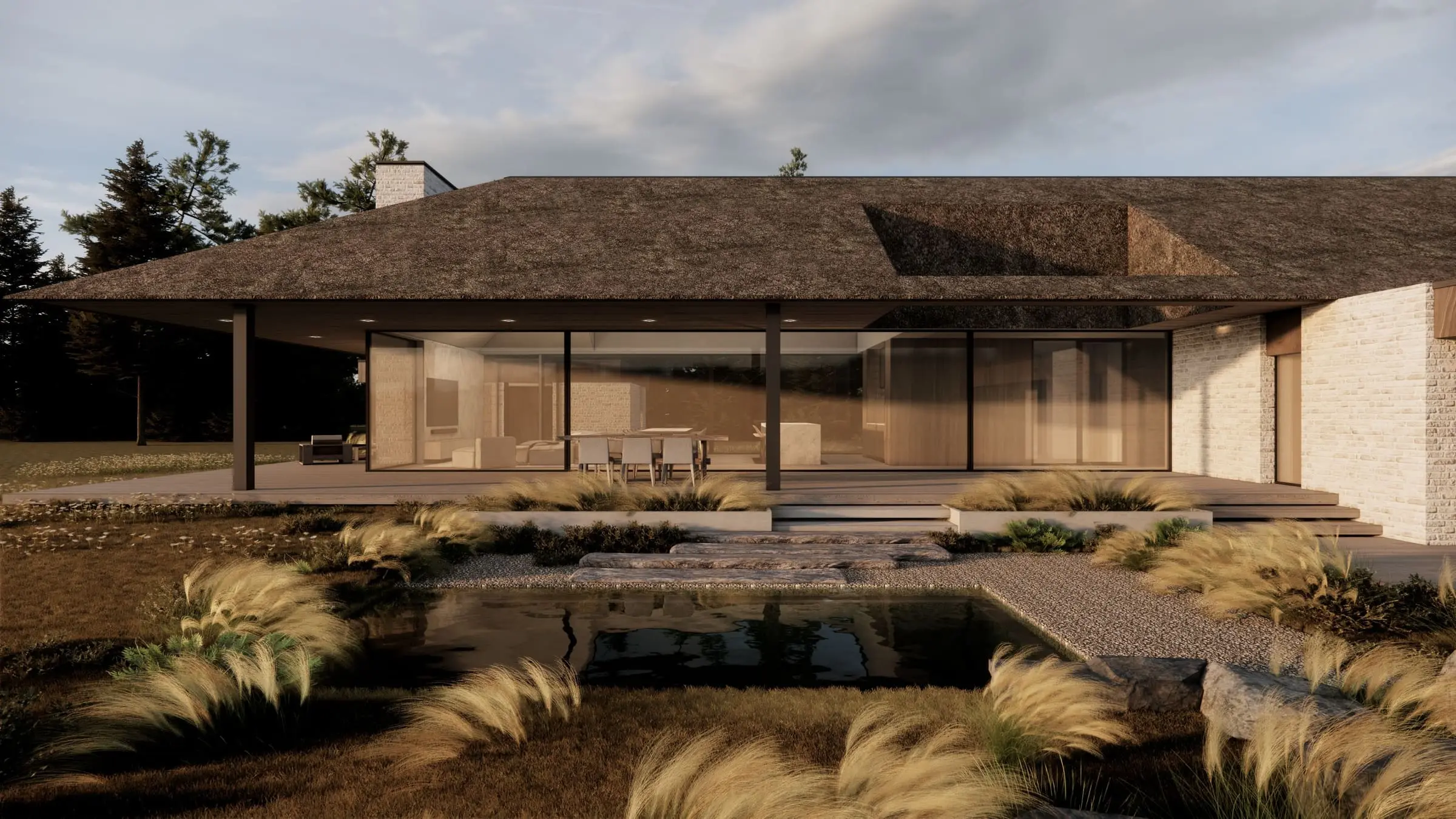 Dom pod strzechą — Wrzosowa, Śląskie — Projekt domu