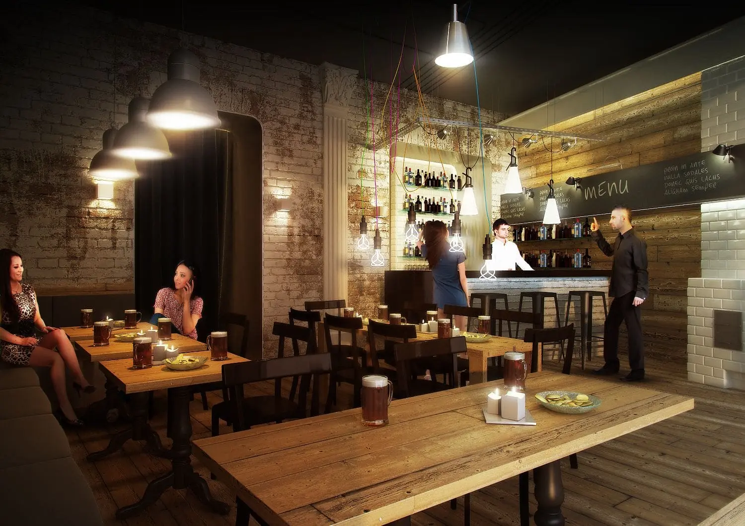 Restauracja TYLKO TYLKO przy Chmielnej — Warszawa, Śródmieście — Projekt wnętrza