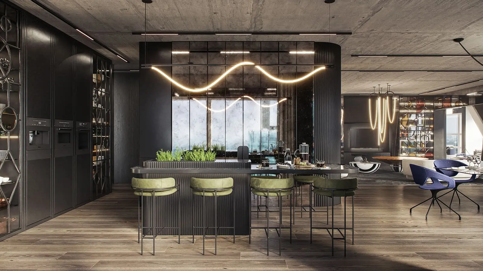 Złota 44 — Apartment Facing the Palace of Culture — Warszawa, Śródmieście — Interior design