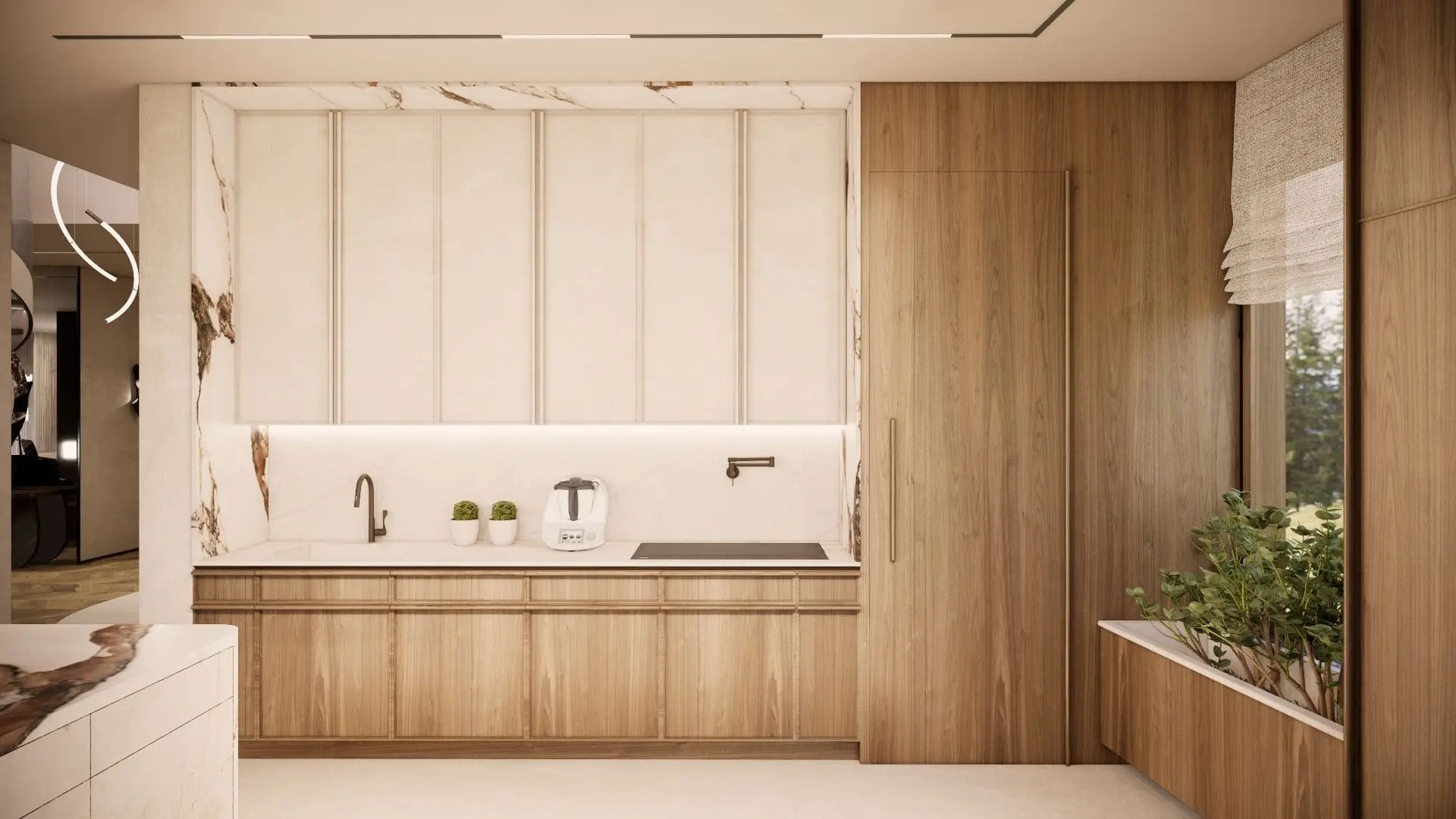 Apartament na osiedlu Ażurowe Okiennice — Warszawa, Mokotów — Projekt wnętrza oraz koordynacja budowy