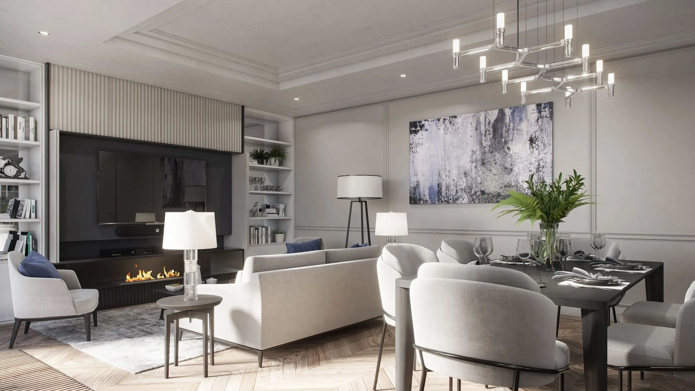 Apartament w Miasteczku Wilanów — Warszawa, Wilanów — Projekt wnętrza