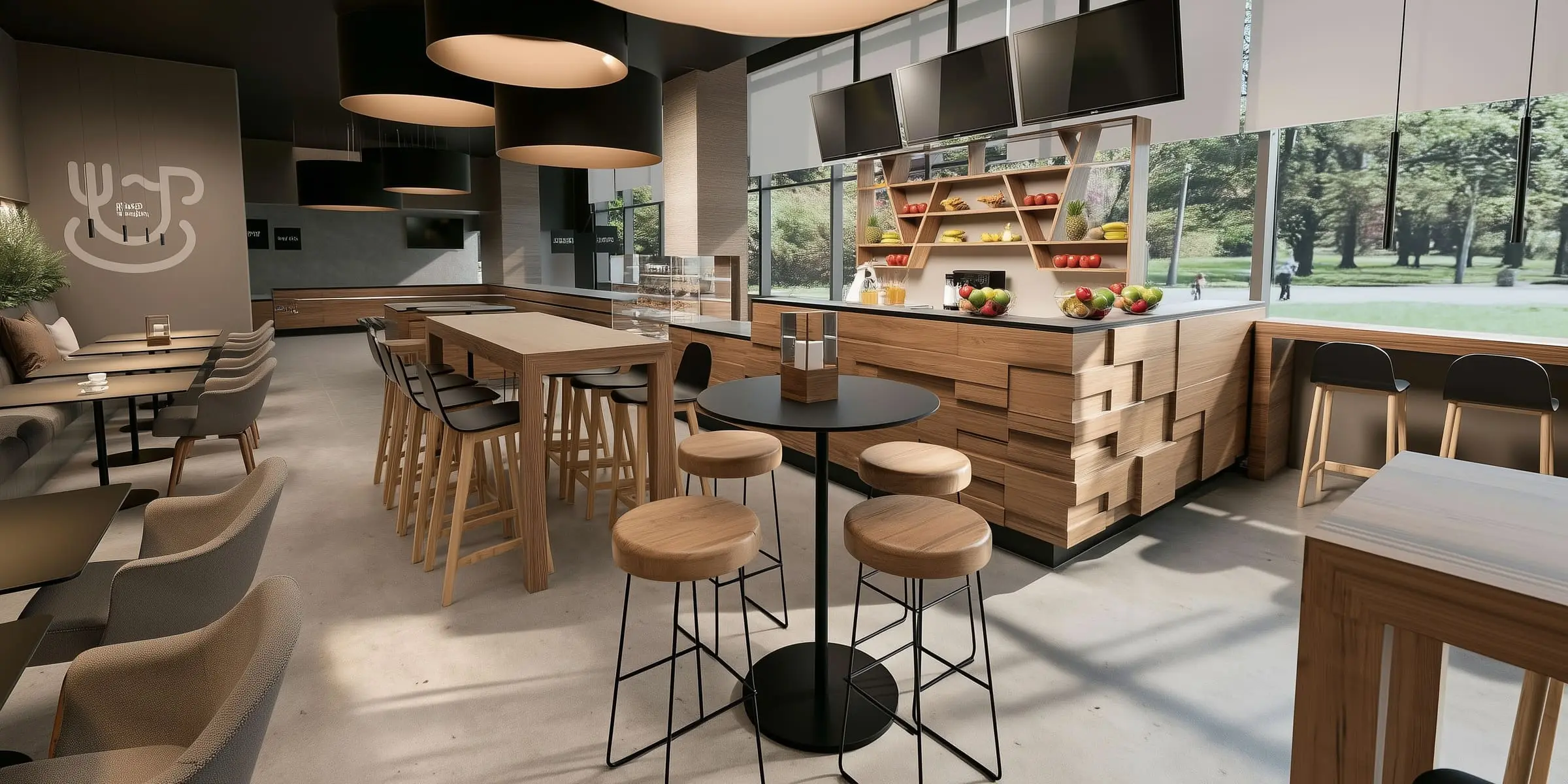 Brunch Coffee Restaurant, Brama Zachodnia — Warszawa, Ochota — Interior design