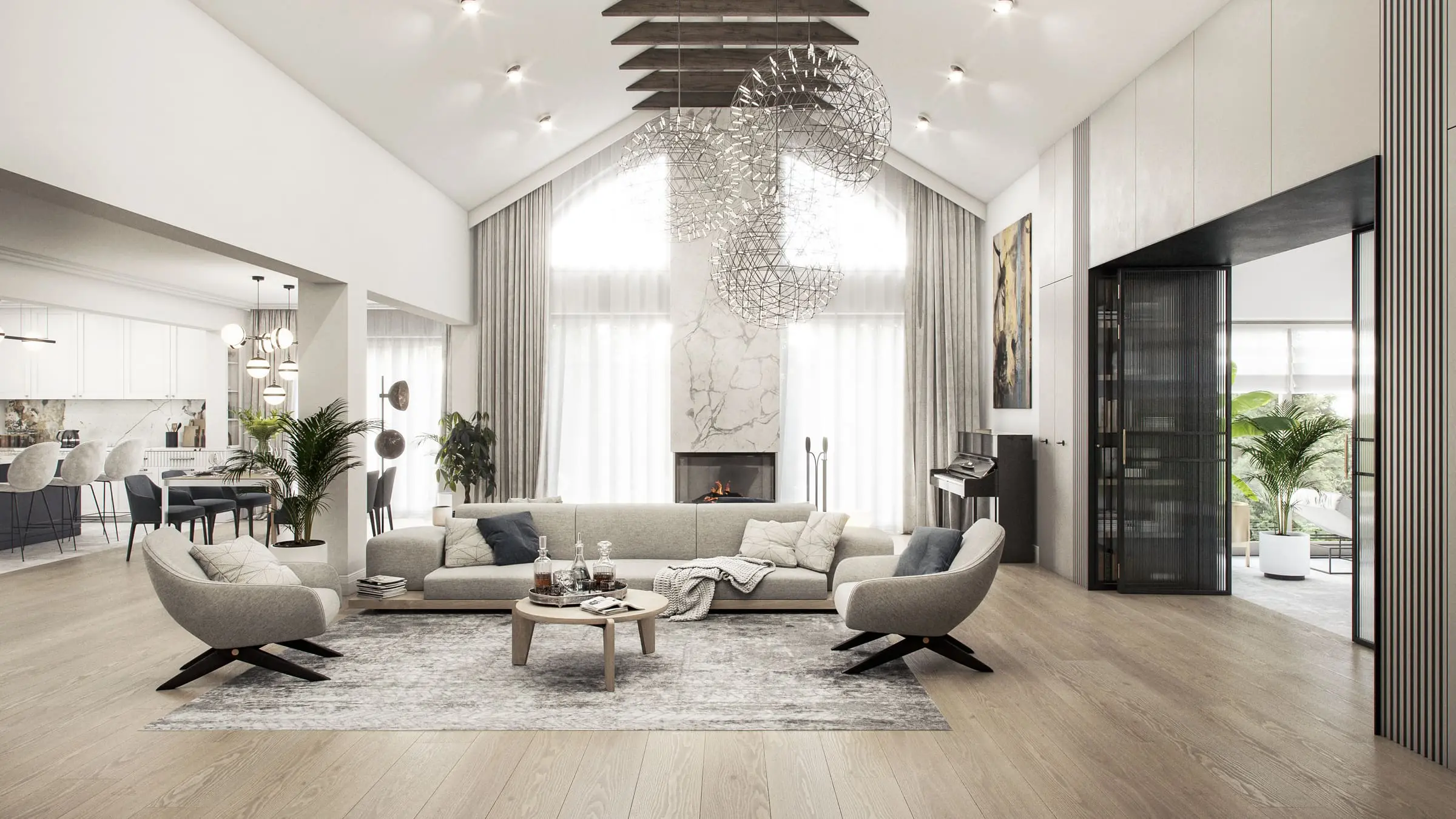 House with a Pool — Pleszew — Interior design