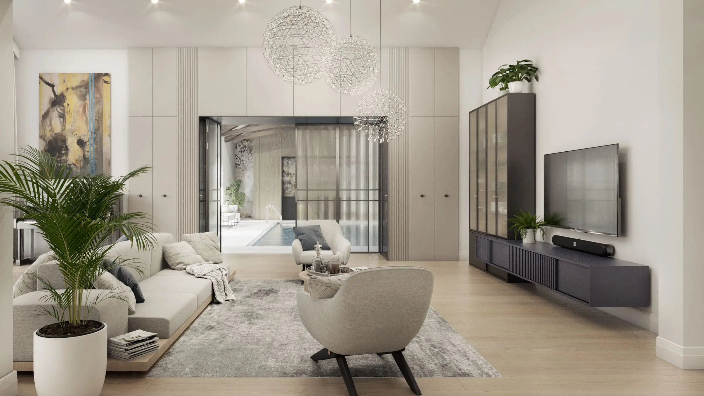 House with a Pool — Pleszew — Interior design
