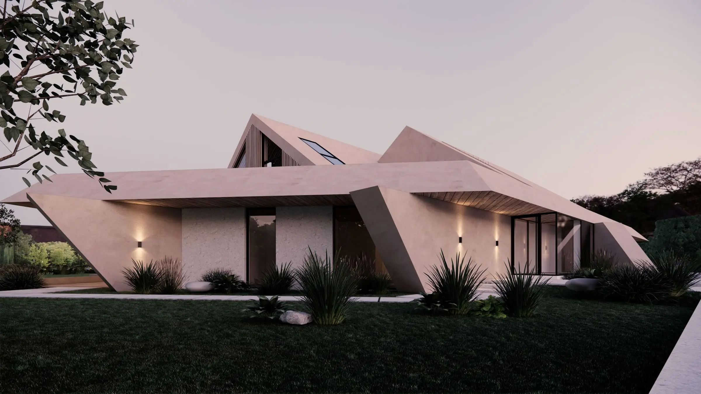 Dom nad rzeką Wilanowką — Warszawa, Wilanów — Projekt domu i wnętrza