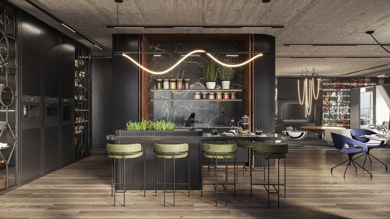 Złota 44 — Apartment Facing the Palace of Culture — Warszawa, Śródmieście — Interior design