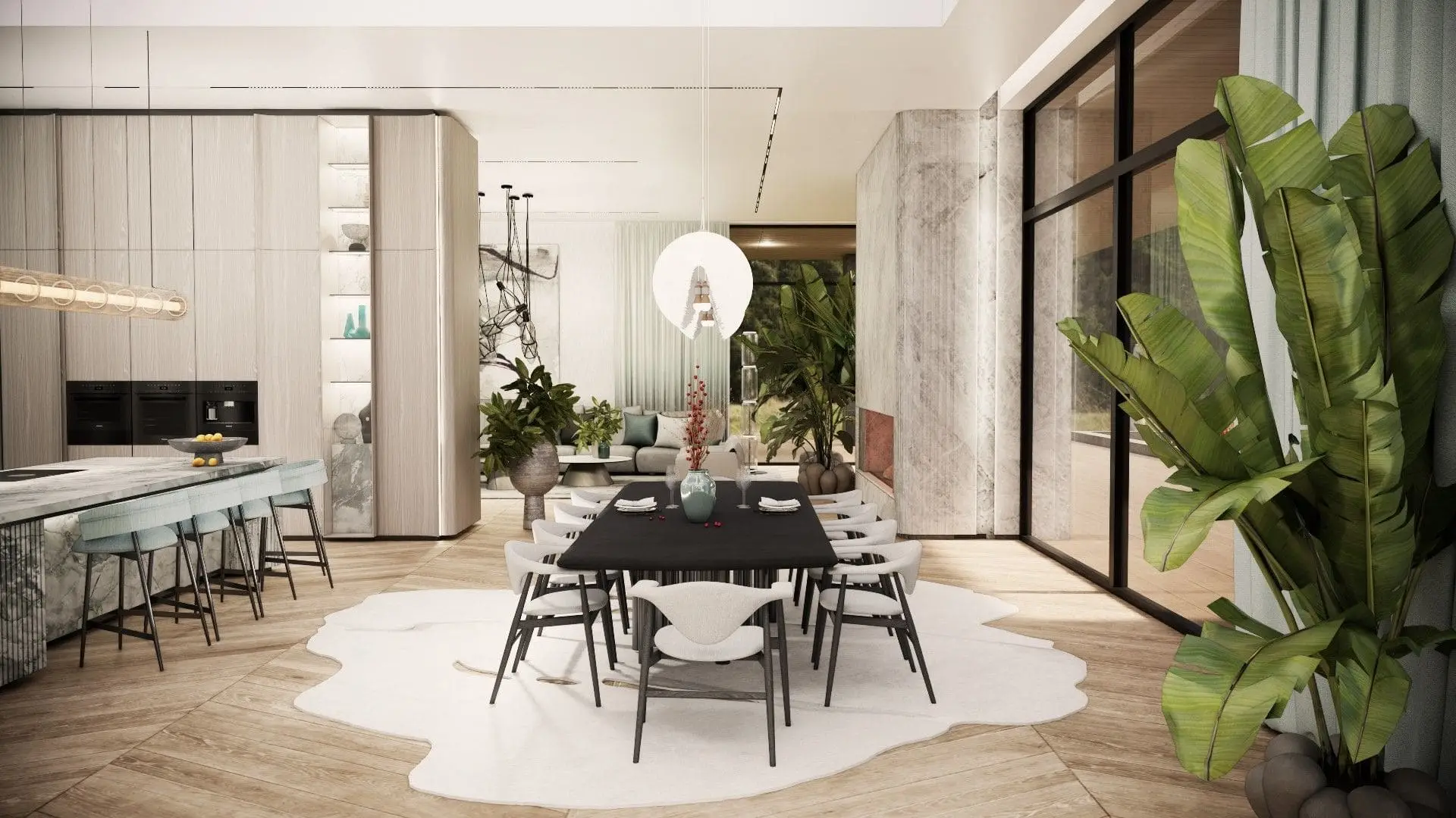 Interior of a Bali-Inspired House — Jaworze, Śląskie — Architecture and interior design