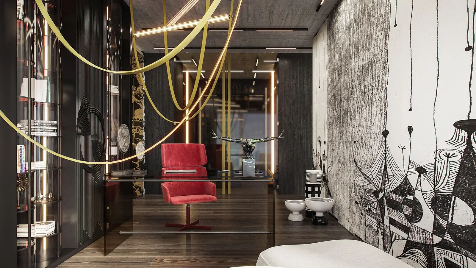 Złota 44 — Apartment Facing the Palace of Culture — Warszawa, Śródmieście — Interior design