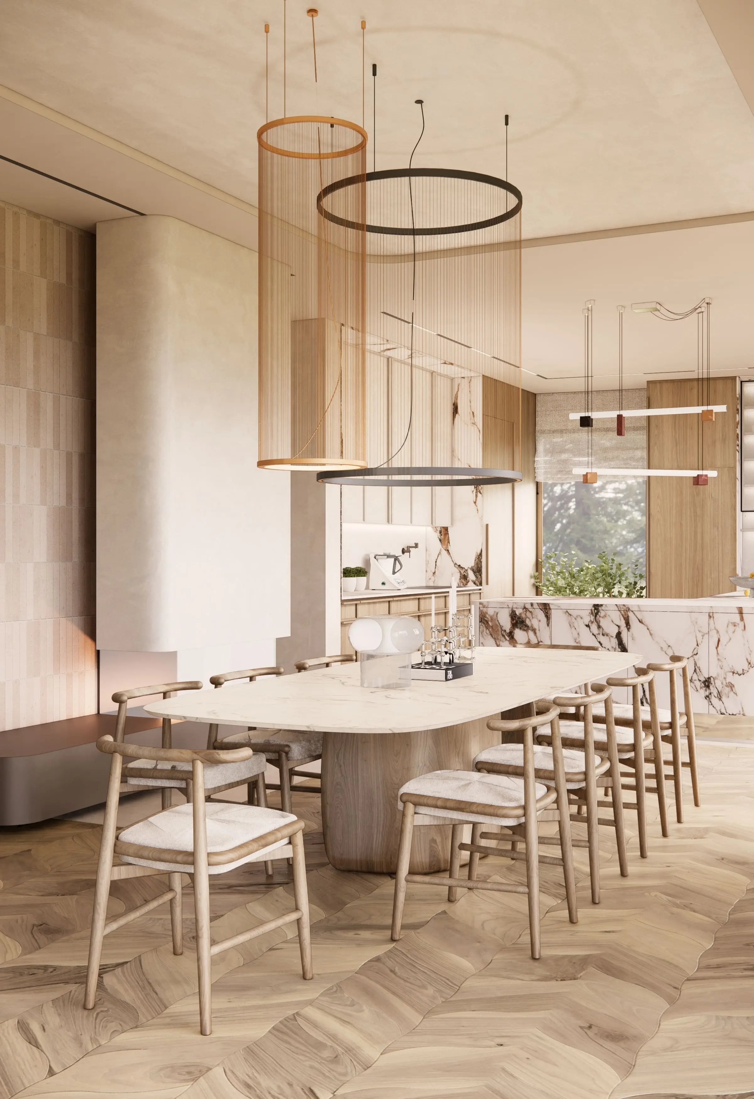 Apartament na osiedlu Ażurowe Okiennice — Warszawa, Mokotów — Projekt wnętrza oraz koordynacja budowy