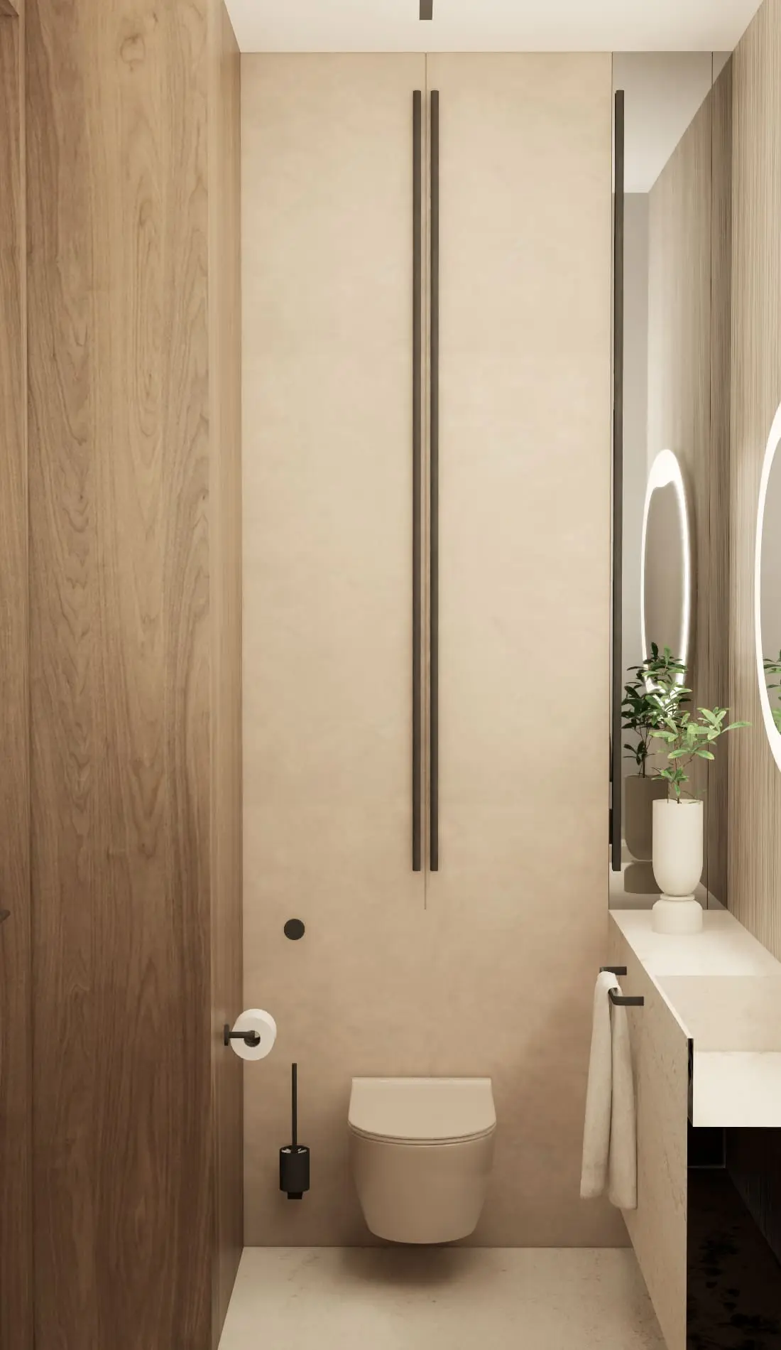 Apartament na osiedlu Ażurowe Okiennice — Warszawa, Mokotów — Projekt wnętrza oraz koordynacja budowy