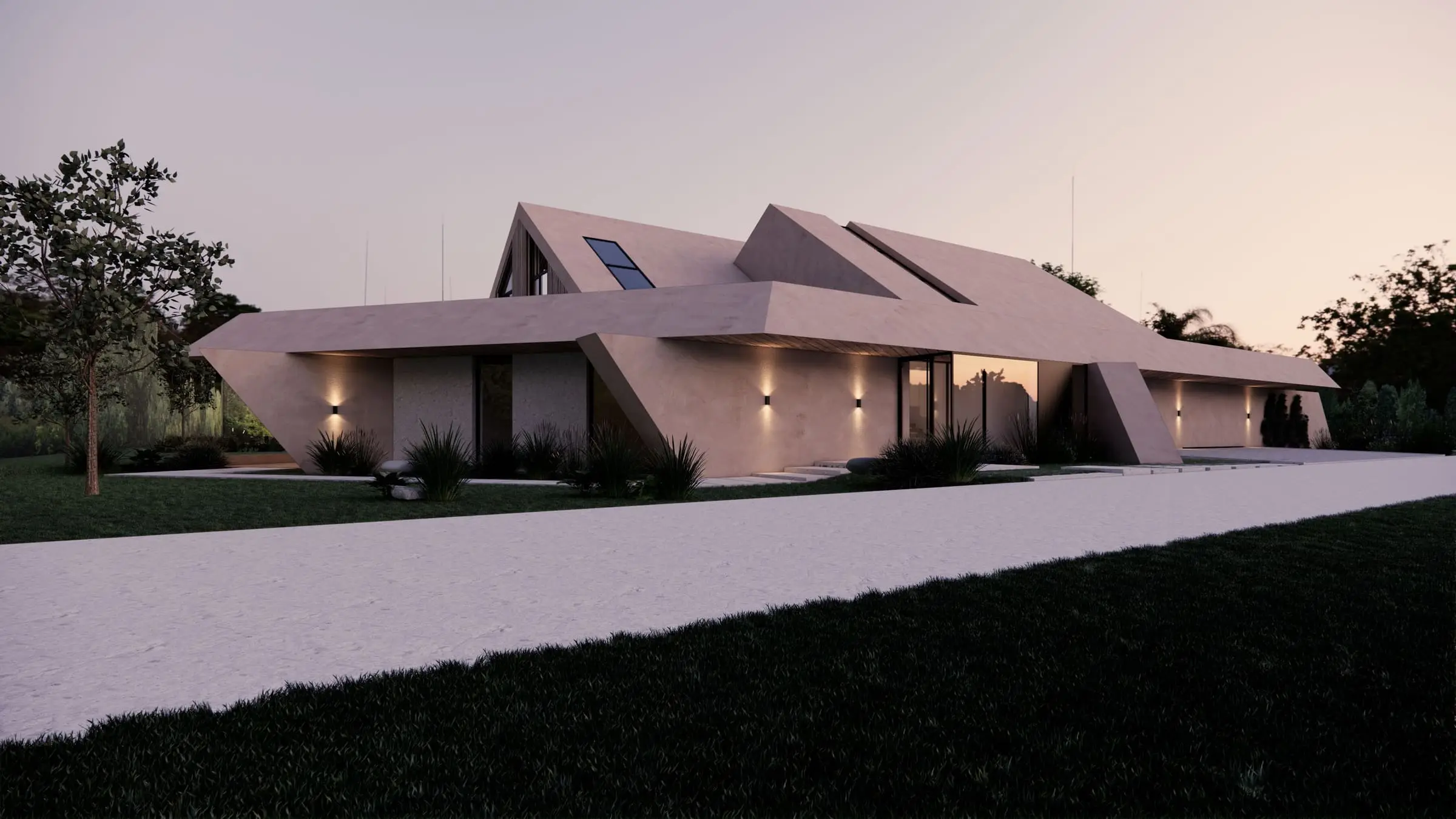 Dom nad rzeką Wilanowką — Warszawa, Wilanów — Projekt domu i wnętrza