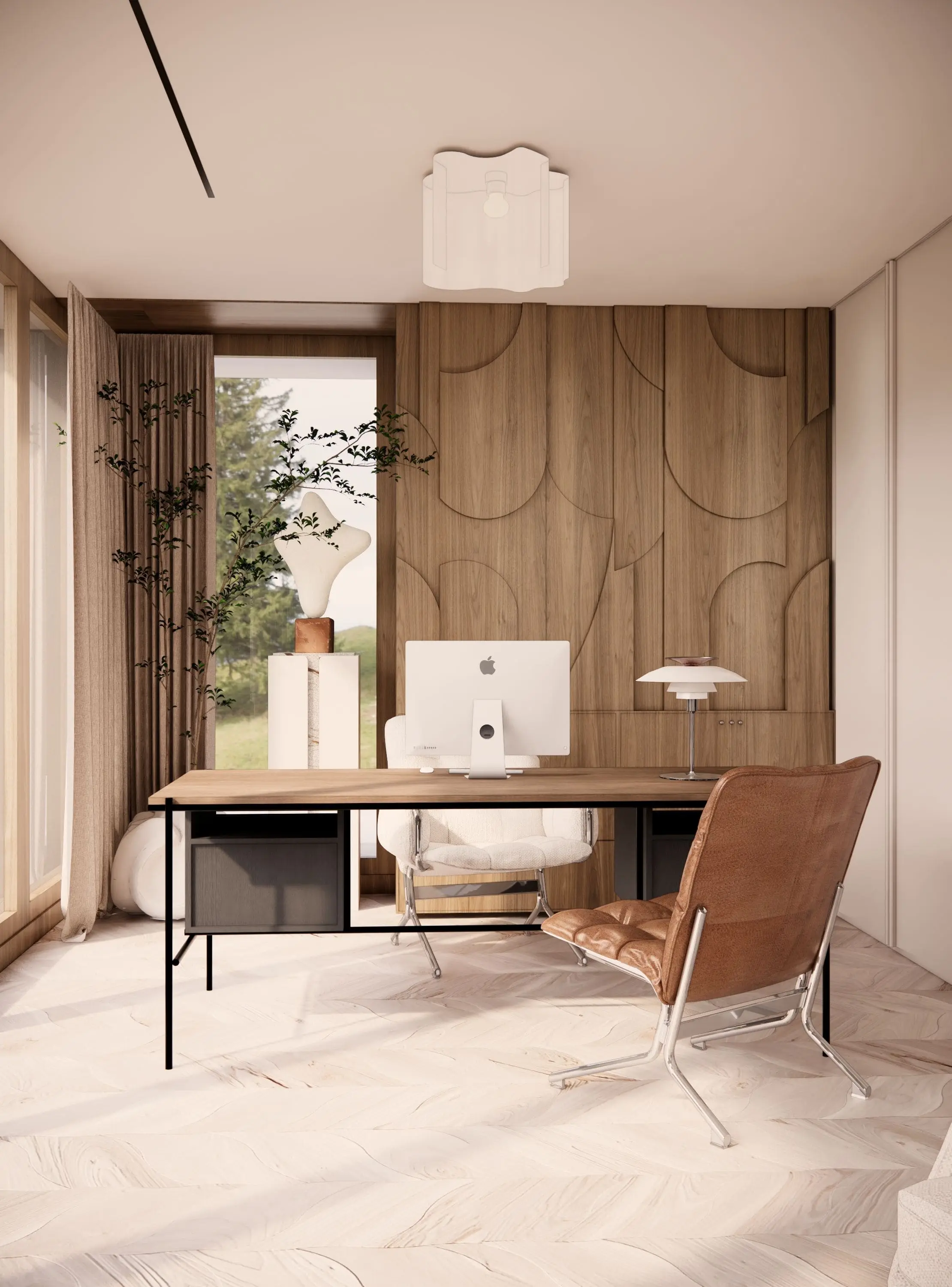 Apartament na osiedlu Ażurowe Okiennice — Warszawa, Mokotów — Projekt wnętrza oraz koordynacja budowy